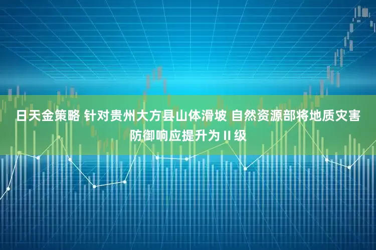 日天金策略 针对贵州大方县山体滑坡 自然资源部将地质灾害防御响应提升为Ⅱ级