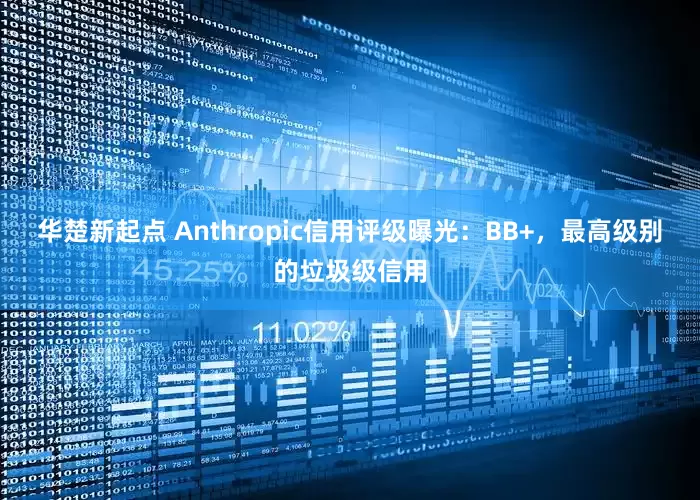 华楚新起点 Anthropic信用评级曝光：BB+，最高级别的垃圾级信用